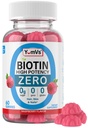 Biotin Gummies Sugar Free - 5000 mcg kõrge potentsi biotiin juustele, nahale ja küüntele - nullsuhkrut, mitte-GMO, gluteenivaba, vegan Vaarika Gummies - 60 Count