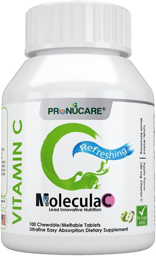 Vitamiin C 100 mg Buccal Lozenge tabletid - aeglaselt lahustuv, kontrollitud vabanemine ja kiire imendumine, looduslik õun, immuunsüsteemi võimendus, antioksüdant ja vananemisvastane, suhkruvaba, 100 CT