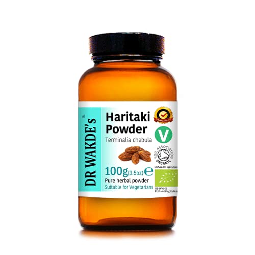 DR WAKDE orgaaniline Haritaki pulber (Hirda | Terminalia chebula) - 100 g (3.5oz) | Puhas, toores ja kuivatatud pulber | Ayurveda ürdi | Vegan | Midagi lisatud, midagi eemaldatud | Sama päeva väljasaatmine