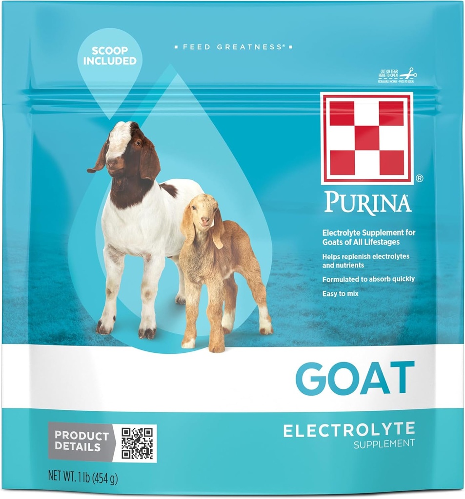 Purina® kitse elektrolüüt kitsedele kõigis eluetappides | 16 Ounce (16 OZ) kott