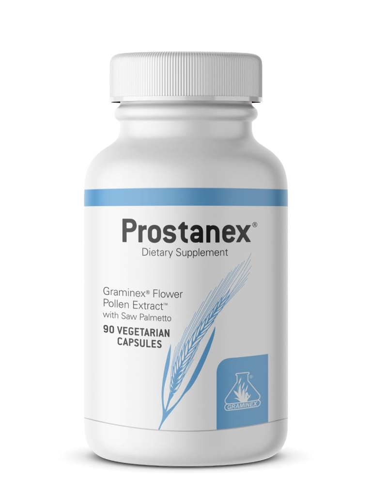 Graminex Prostanex - eesnäärme tervise täiendus Lille õietolmu ekstrakt, Saw Palmetto - põie kontrolli ja kuseteede tervise toetamine, rukki õietolmu ekstrakt, valmistatud USA-s, 90 taimekapslit