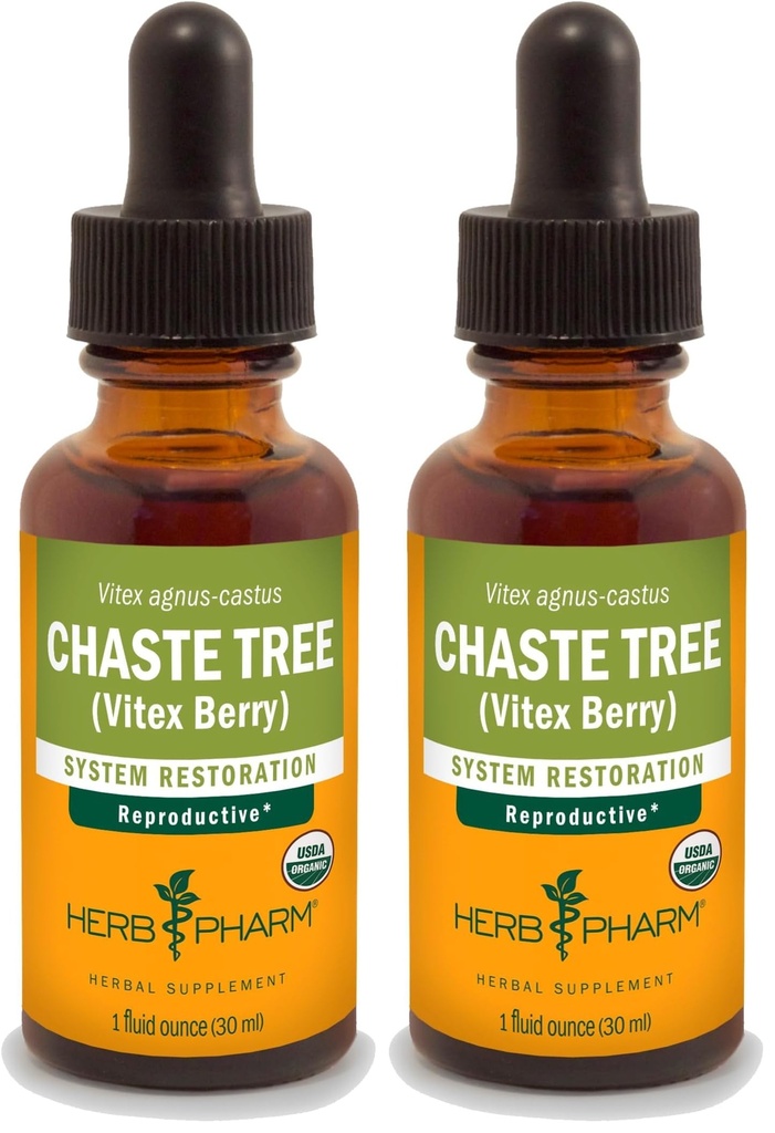 Herb Pharm Chaste Tree Vedel Ekstrakt Naiste Reproduktiivse Süsteemi Toetamiseks - 1 Ounce (DCHASTE01) (pakk 2)