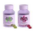 Lemme Matcha & Focus Bundle | Superfood Energy Gummies | B12, Green Tea + CoQ10 | Cognizin Citicoline | Focus & Brain Health | Gluteenivaba | Variety Pack of 2