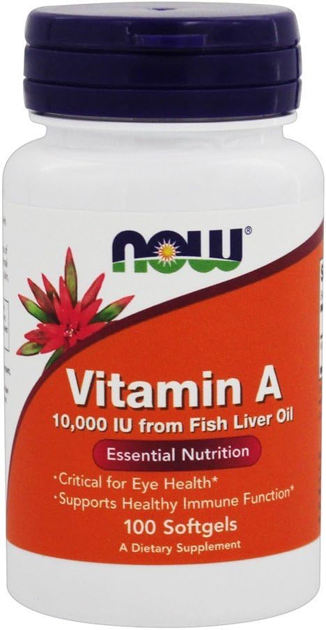 Nüüd toidud, A-vitamiin, 10 000 IU, 100 Softgels