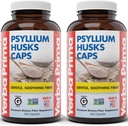 Yerba Prima Psyllium Husks kapslid, 625 mg, 400 kapslit (pakk 2) - looduslik kiud meestele ja naistele - Regulaarsuse tugilisa