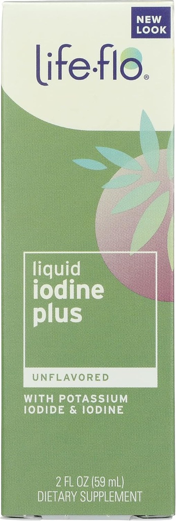 Life Flo Maitsestamata Vedel Joodi Plus joodi ja kaaliumjodiidiga, Orgaaniline, 2 Ounce (pakk 1)