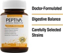 Peptiva päevane probiootikum, 25 miljardit CFU, mitmetüvelised probiootikumid, Lactobacillus Acidophilus, Bifidobacterium, seedetrakti tugisammas - 30 loend
