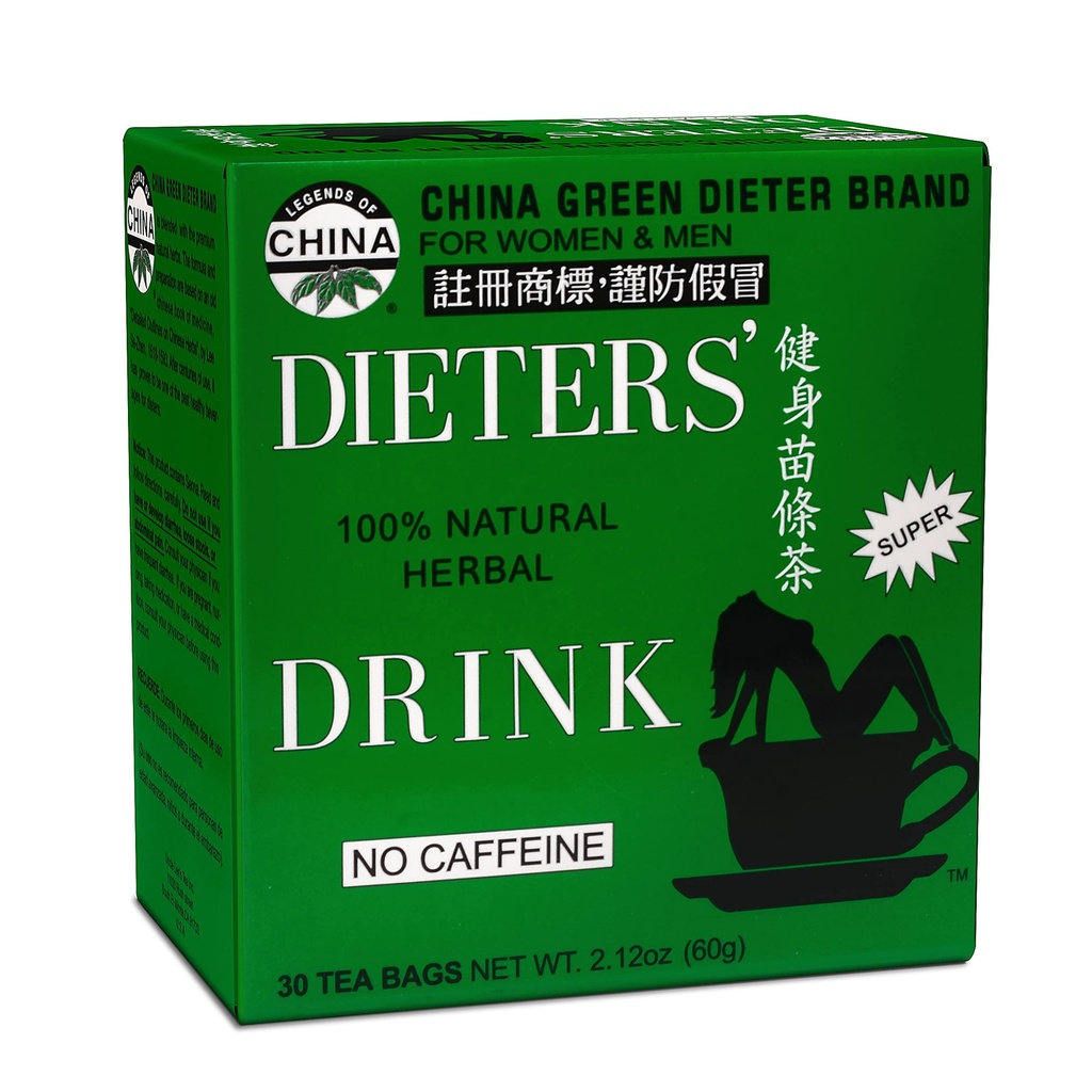 Onu Lee tee Hiina roheline dieet Teekofeiin tasuta, 2,12 Oz, 30 krahv