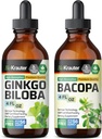 BIO KRAUTER Bacopa Tinktuur 4 Fl. Oz . + Ginkgo Biloba Tinktuur 4 Fl. Oz .