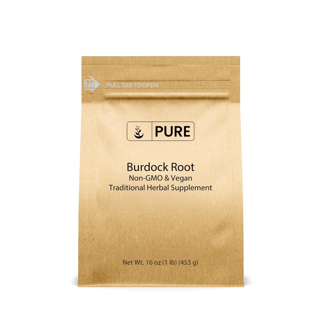 Puhtad originaalkoostisosad Burdock Root Extract (1lb) Lab-Verified, Non-GMO