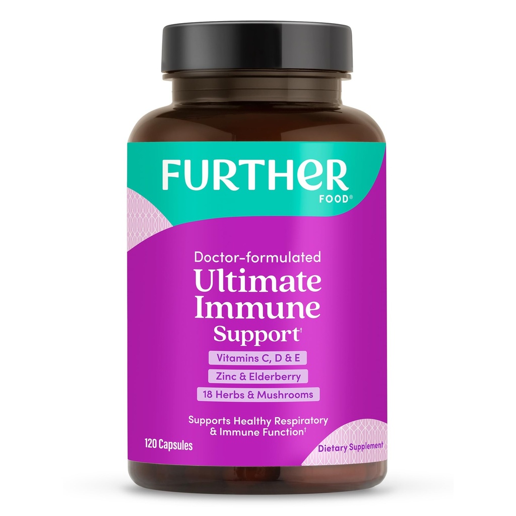 Edasine toit Ultimate Immune Support Vitamiin C, D, E ja Tsink Natural Immunity Booster Multivitamiini Taimne täiendus Elderberry & Echinacea, Daily Immune Defense & Antioxidant Support.