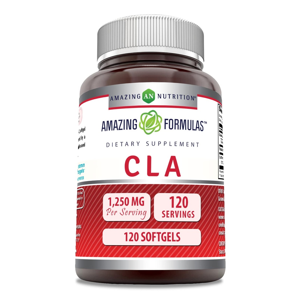 Amazing Formulas CLA (konjugeeritud linoolhape) 1250 Mg | Softgels Supplement | Non-GMO | Gluteenivaba | Valmistatud USAs (1 Pack | 120 Count)