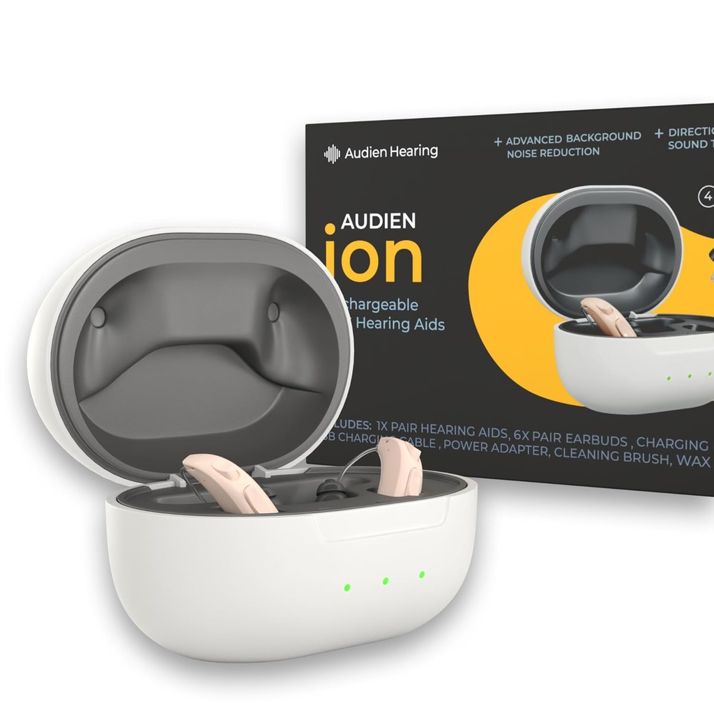 Audien Kuulmine ION traadita laetav OTC kuuldeaparaat, Premium Comfort Design ja peaaegu nähtamatu