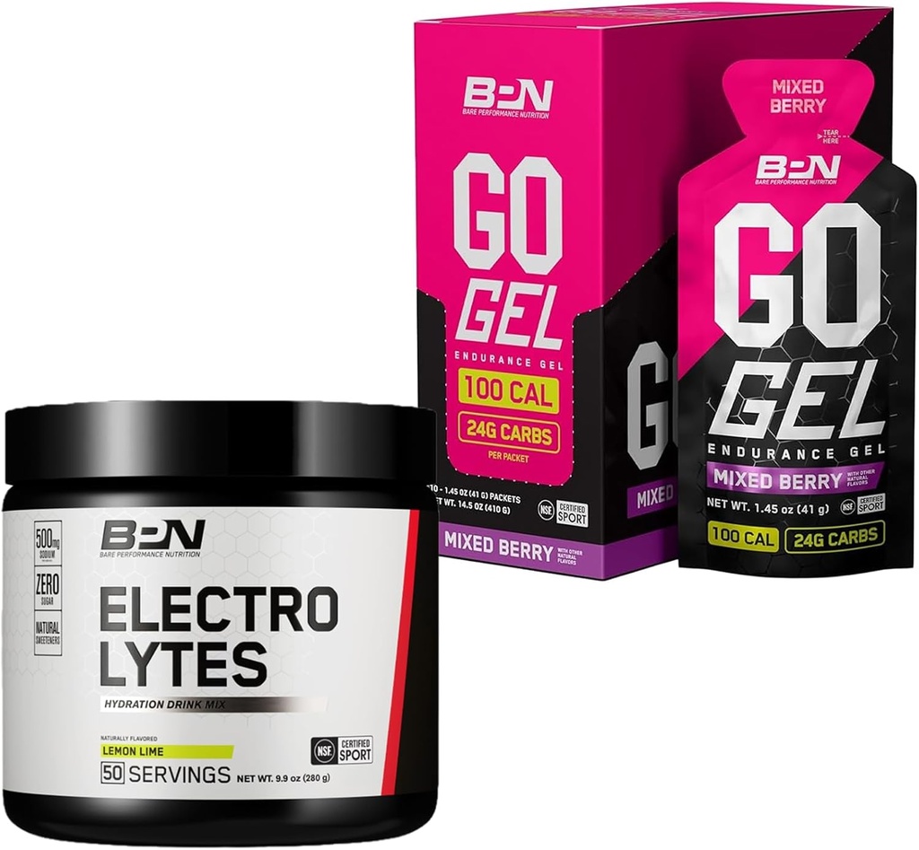 BPN elektrolüüdid Hüdrastusjook Segu ja Go Gel Endurance Gel Segatud Berry Bundle