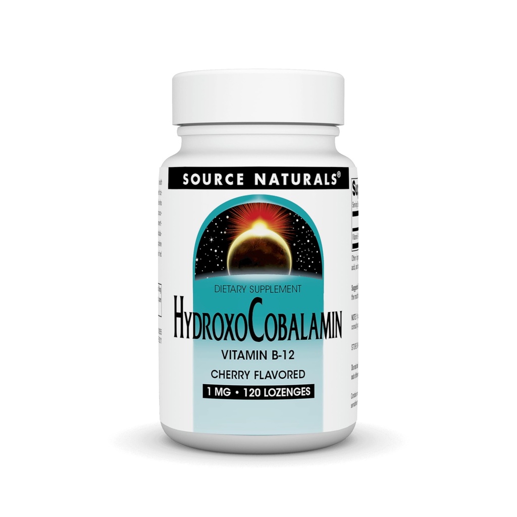 Allikas Naturals HydroxoCobalamin, Vitamiin B-12, 1 mg - 120 Kirsi maitsestatud lozenges