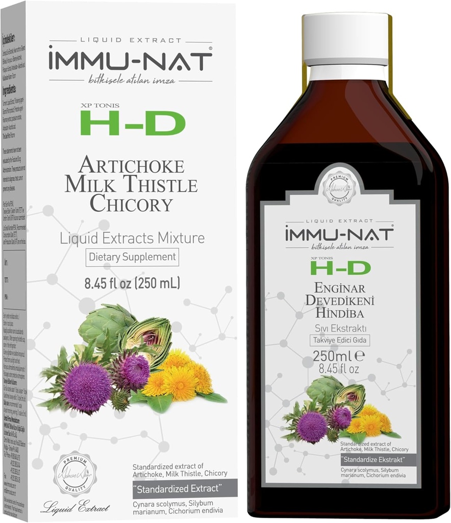 H-D Taimse Maksa Detox, Puhastamine Ja Parandamine Vedelik Toidulisand - Toetab Soolestiku Tervist Ja Neerufunktsiooni - Piimaohakas, Artišokk Ja Sigur - Mitte-GMO (8,50oz)