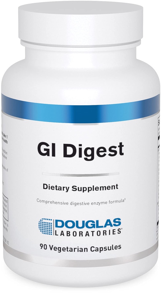 Douglas Laboratories G. I. Digest | Complete Enzyme Formula, sealhulgas gluteeni ja piimatoodete ensüümid | 90 kapslit