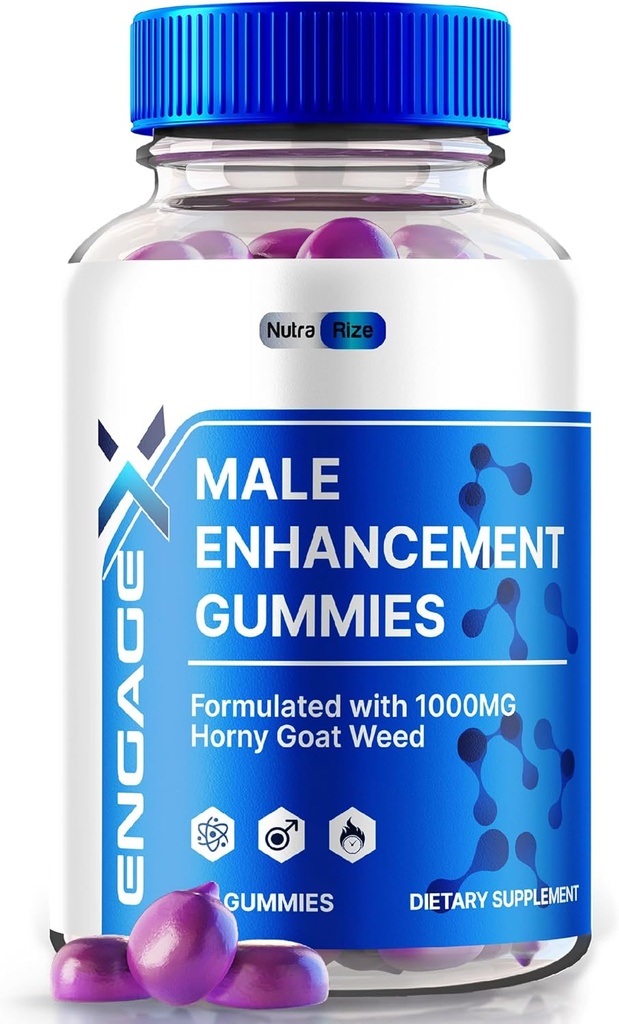 Engage X Gummies, Engage X Male Gummy Performance Support, All Natural Supplement for Men, EngageX Advanced Formula Vitamin Pills for Power and Energy, EngageX Reviews (60 Gummies)