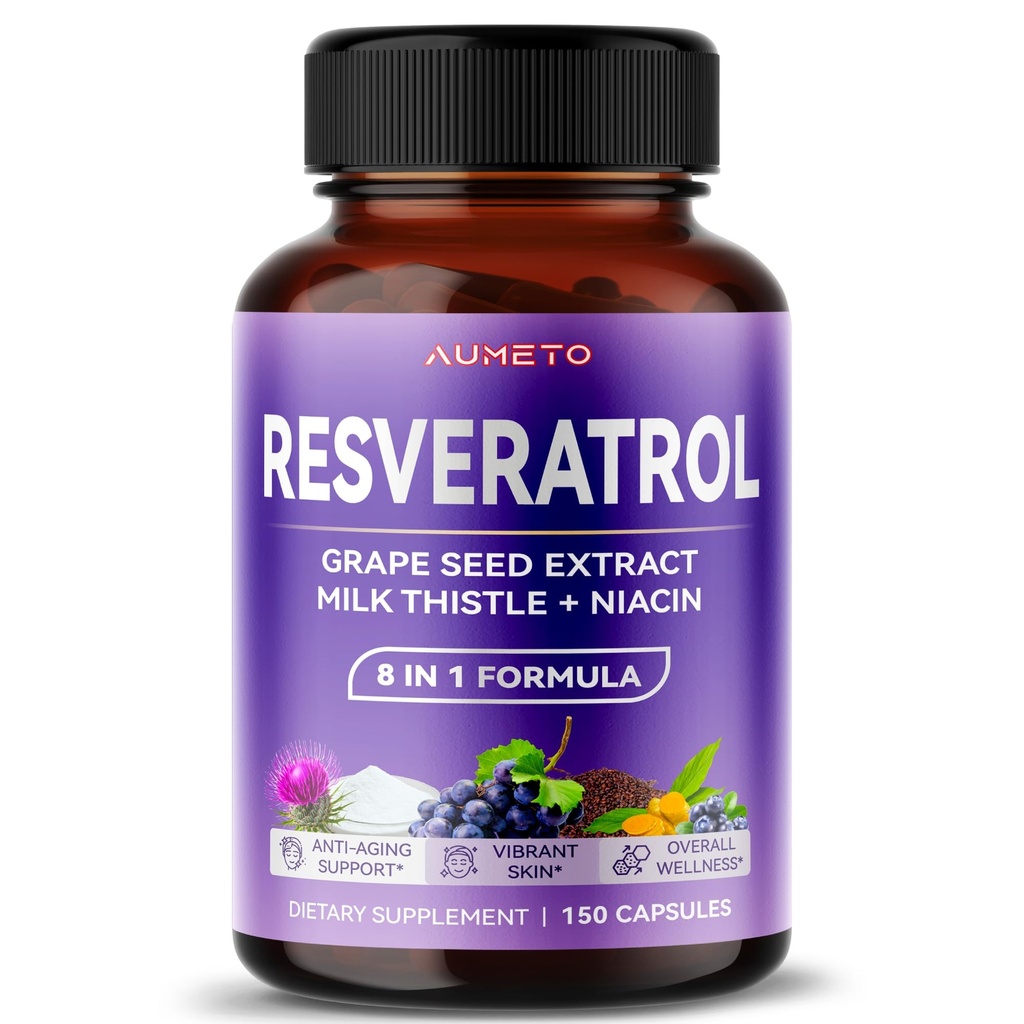 Ultra Resveratrool 8 1 valem - viinamarjaseemne piimaohakas niatsiin (150 loend (pakk 1))