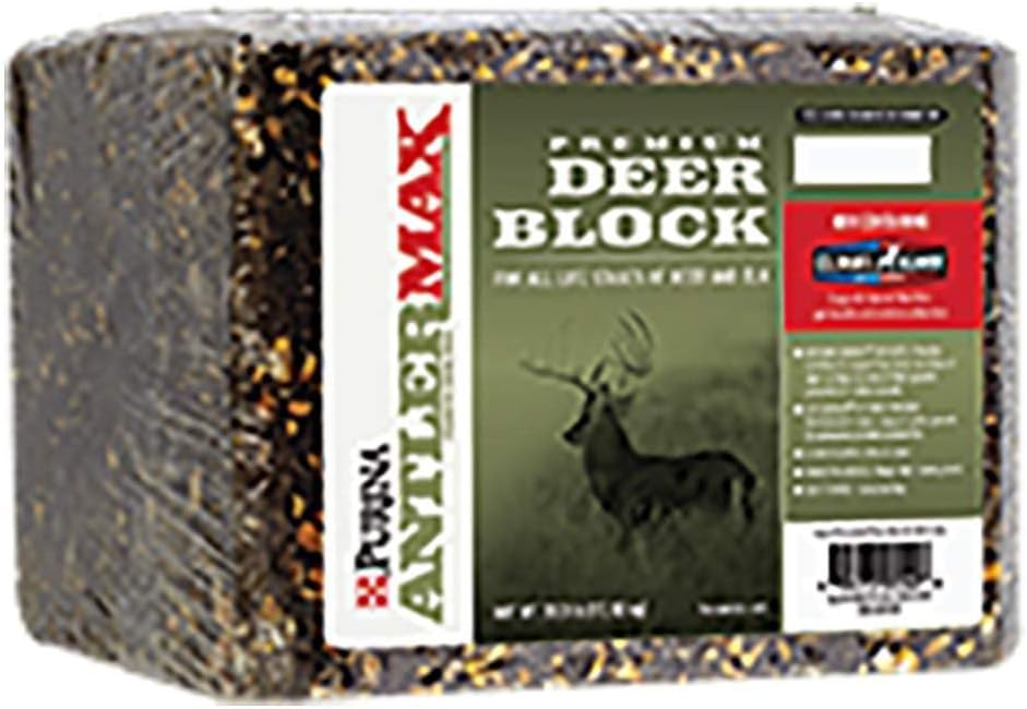 Purina AntlerMax | Water-Resistant Deer Feed Block | Diet-Enrichment for Antler Growth | 33 naela (33 lb.) Block