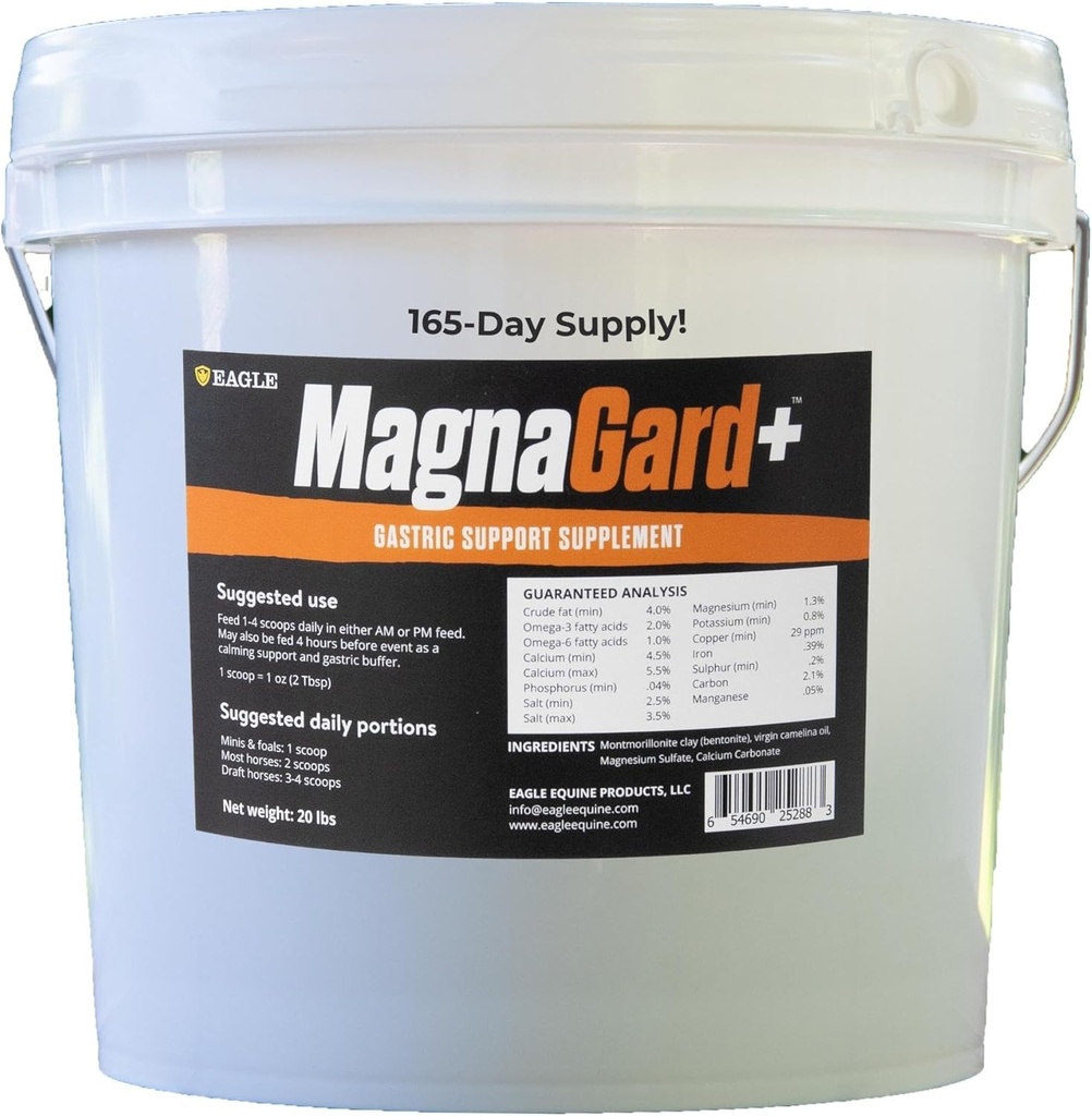 Pluss- Maotoetus Täiendus Hobustele Omega 3s | Leevendab Ulcers, Rahustav Täiendus, Magneesium Ja Muud Elutähtsad Mineraalid | Pulber, 20lb Bucket, 5-Kuu Tarne | Eagle Hobuslased