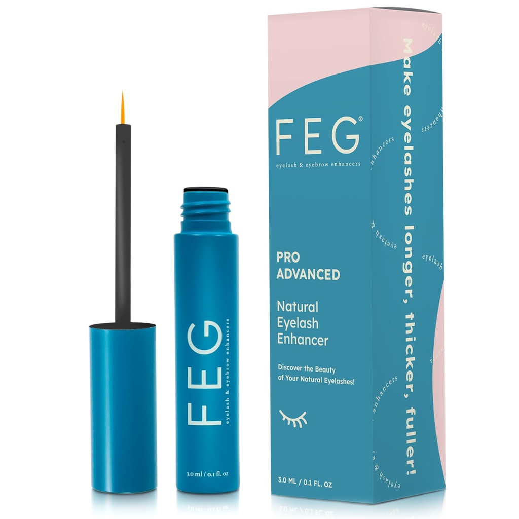 FEG Pro Advanced Natural Eyelash Enhancer Seerum kiireks Lashi kasvuks | Extra Tugevus Lash Seerum kasvavad paksud, täis ja pikad ripsmed | 3 ml | stimuleerib loomulikku kasvu