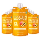 Disainer Wellness Protein Smoothie, tõeline puuvili, 12 g valku, madala süsivesikusisaldusega, nulllisatud suhkrut, gluteenivaba, mitte-GMO, kunstlikke värve või maitseid ei ole, virsik Mango, 12 krahv