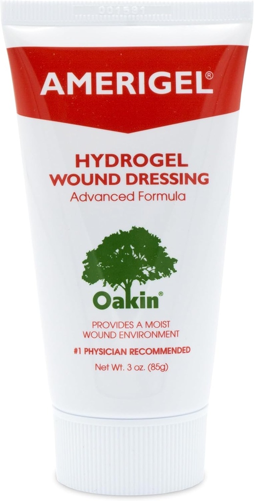 AMERIGEL Hydrogel Haava Kleitmine (3 oz.) - Pakub Niiskusrikast Healing Keskkonda Kuivhaavadele