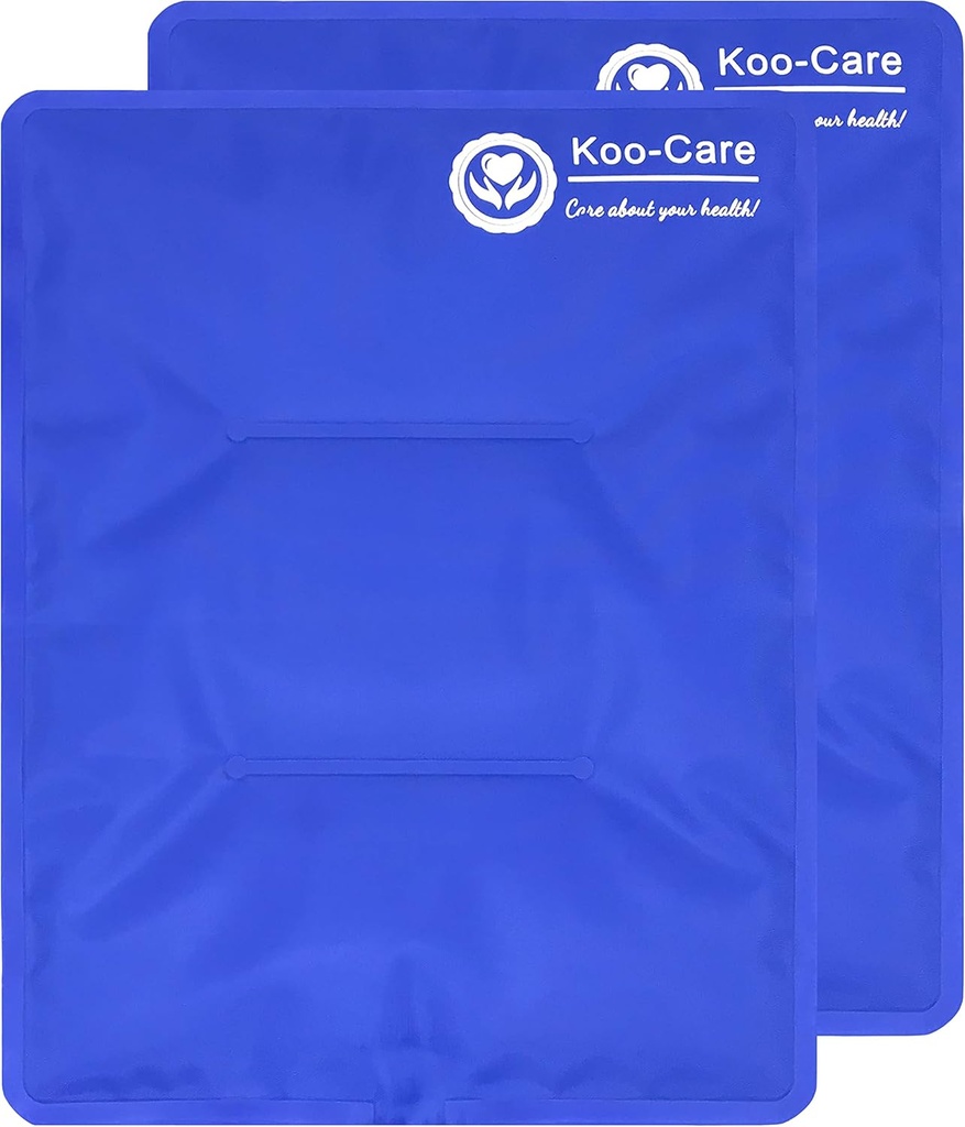 Koo-Care Suur paindlik geel Jääpakend vigastuste korral Korduvkasutatav kuum külmpressimine - sobib õlavarre, selja, puusa, põlve, sääre, jalgade valu leevendamiseks, turse, füüsiline ravi (L, 11 " x 14") Pakk 2