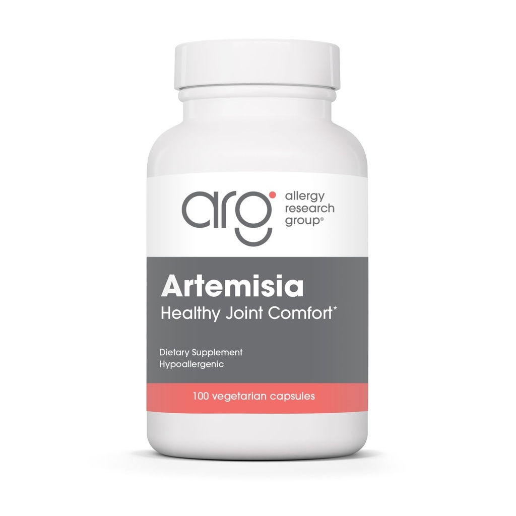 Allergia Research Group Artemisia Dietary Supplement - Microbial Balancer, Sweet Wormwood Extract, Hüpoallergenic, Taimekapslid, Gluteenivaba - 100 Count