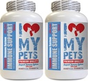 I LOVE MY PETS LLC Cat Immune System Boost - CAT Immune Support - Booster - Tervislik täiendus - kassi maksa toit - 120 ravi (2 pudelit)