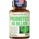 Probiootikumid naistele ja meestele prebiootikumidega - 40 miljardit CFU probiootikumid seedetrakti tervise, soolestiku tervise ja immuunsuse toetamiseks - Lactobacillus Acidophilus probiootikum - taimetoitlane, soja ja piimavaba
