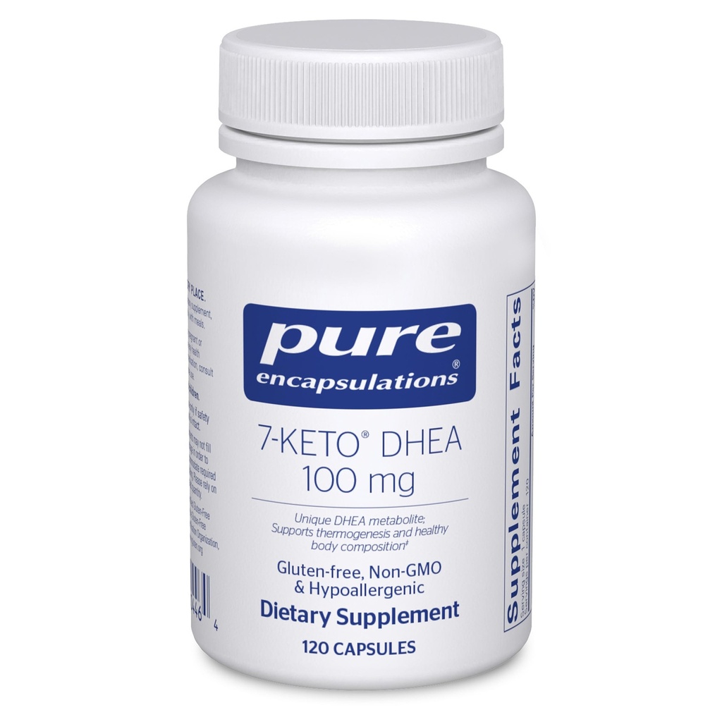 Puhas kapsel 7- keto DHEA 100 mg | Ainulaadne DHEA metaboliidi lisand termogeneesi ja terve keha koostise toetamiseks * | 120 kapslit