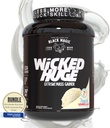World Nutrition Bundle ühildub Black Magic Wicked Huge - Mass Gainer Prantsuse Vanilla maitse lihaste toetamiseks ja taastamiseks, 7.24 LBS valgupulbri täiendus Keychainiga