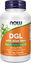 NOW Toidulisandid, DGL koos Aloe Vera (deglütsürritseeritud lagrits) toidulisandiga, 100 Veg kapslit