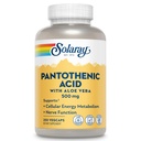 SOLARAY Pantoteenhape 500mg - Pantoteenhappe lisand (vitamiin B5) - Essential B kompleksvitamiin - närvisüsteem ja rakuenergia tugi - Vegan, Gluteenivaba, 60-päevane Guaratee, 250 serveerimist