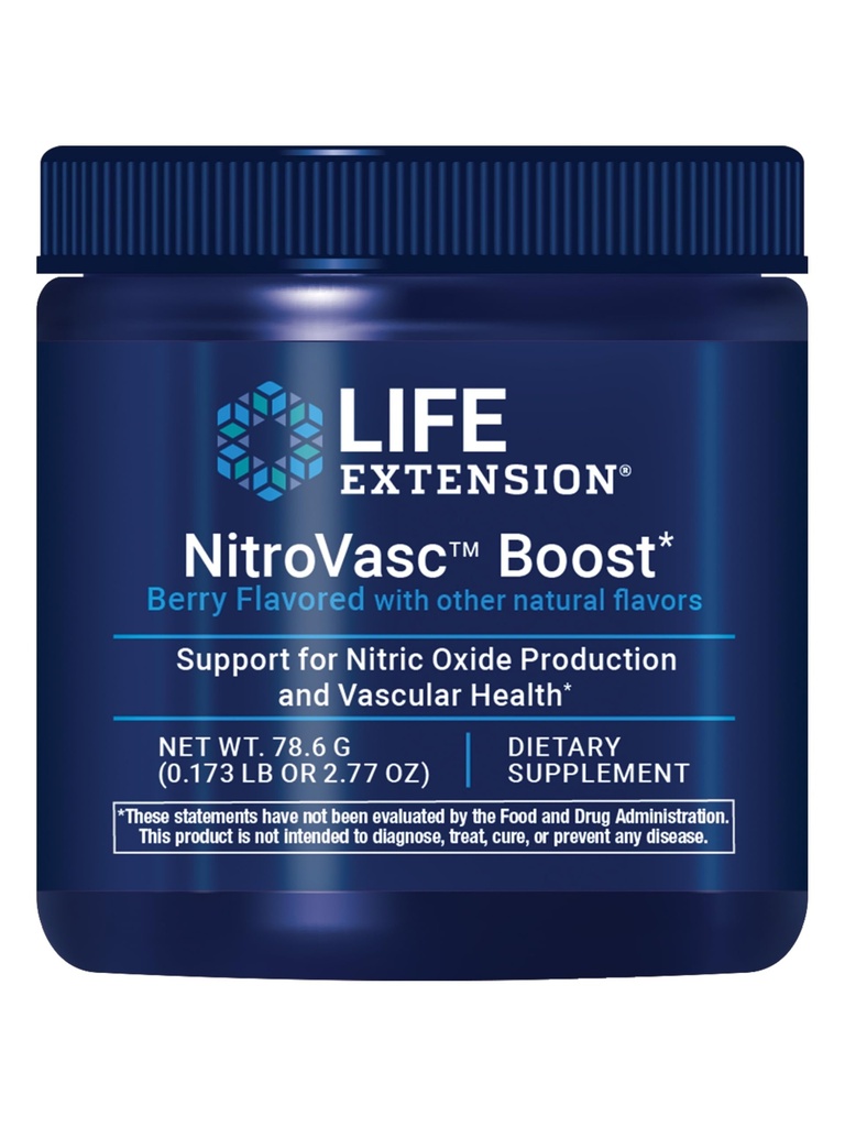 Life Extension NitroVasc Boost, Verevoolu Lisand, Lämmastikoksiidi Toetus, Südame Tervis, L-arginiin, Gluteenivaba, Mitte-GMO, Taimetoitlane, 1 Scoop, 30 Servings