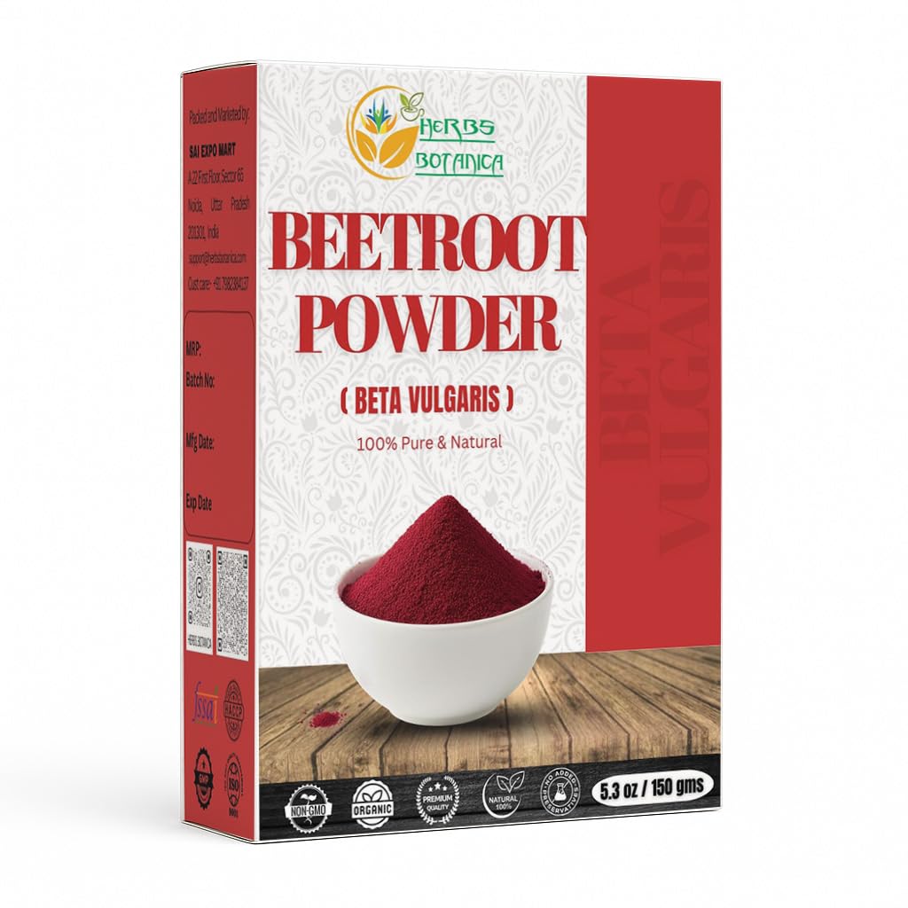 Maitsetaimed Botanica peedipulber küpsetamiseks ja smuutideks | Lämmastikoksiidi suppement | suhkrupeedi juurepulber suurendab vastupidavust ja suurendab energiagluteeni ja GMO-vaba 5,3 oz / 150 GMS