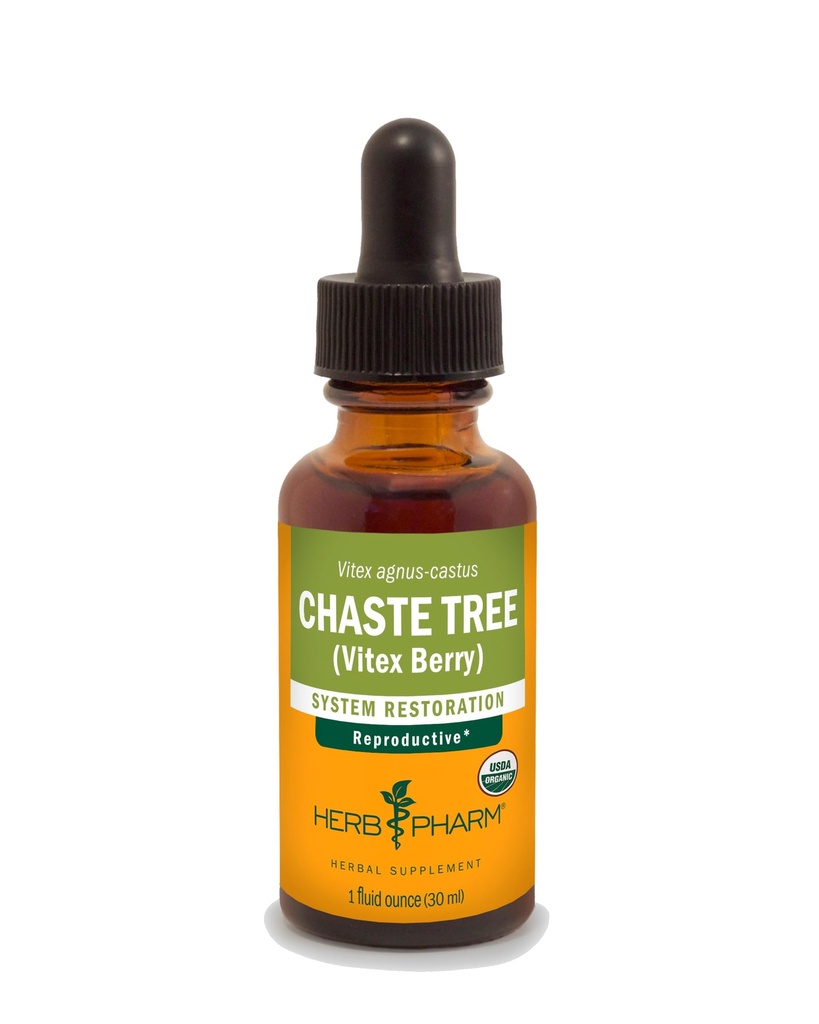 Herb Pharm Chaste Tree Vedel Ekstrakt Naiste Reproduktiivse Süsteemi Toetamiseks - 1 Ounce (DCHASTE01)