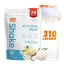 310 Toitumine All-in-One Meal Asendage Shake Pulber w / Shaker Cup Starter Kit - kõrge valgu kiud rikas Vegan Superfood Blend - Sugar-Free, Keto & Paleo Friendly, Low Carb - Vanilla Creme 28 srv