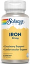 Solaray Raud 50 mg | Tervislik ringlus, südame-veresoonkonna funktsioon ja punaste vereliblede tervisetoetus | 60 VegCaps