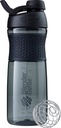 BlenderBottle SportMixer Shaker Bottle Ideaalne valgu raputamiseks ja enne treeningut, 28-kordne, must
