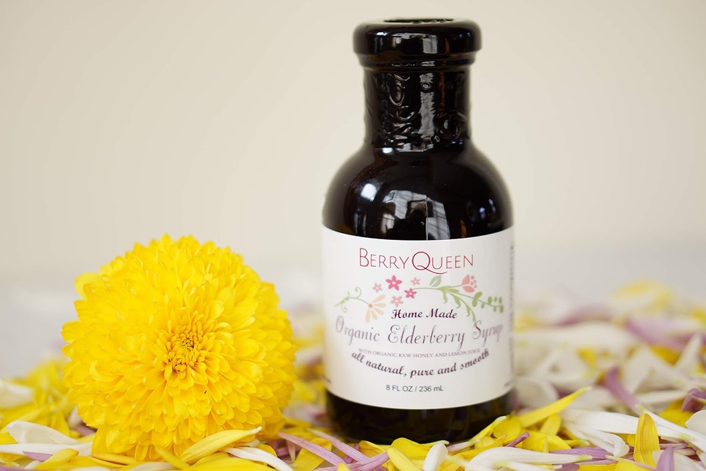 Originaalne orgaaniline Elderberry Syrup - Pure Natural - Immunity Boost - Taimne täiendus - Lihtne nagu mahl, mida armastavad lapsed ja täiskasvanud - 8 oz