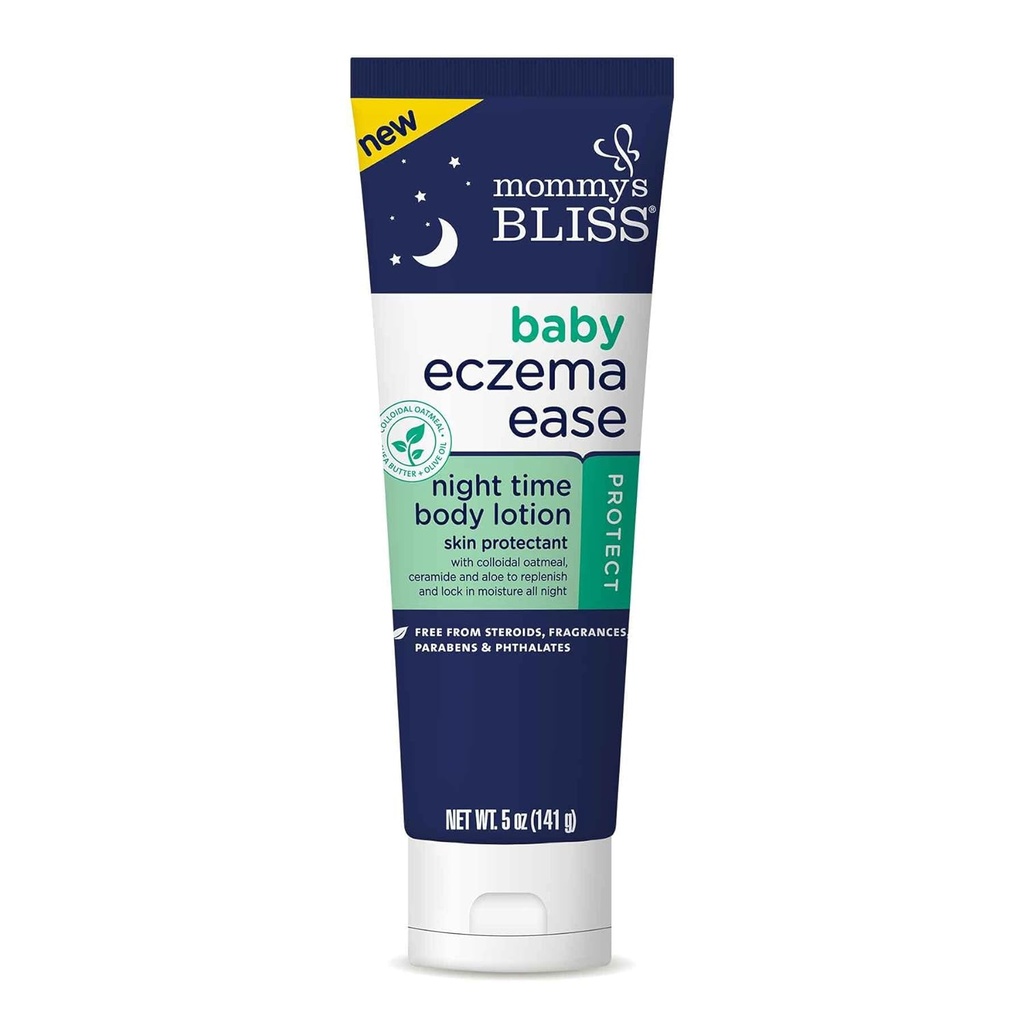 Emme õndsus ekseem kerge öö niisutaja w / kolloidne kaerahelbed, Shea Butter & Oliiviõli, leevendab nahaärritusi ja sügelus tõttu ekseem, Ceramide & Aloe, vaba steroidid ja ftalaadid, 5 oz