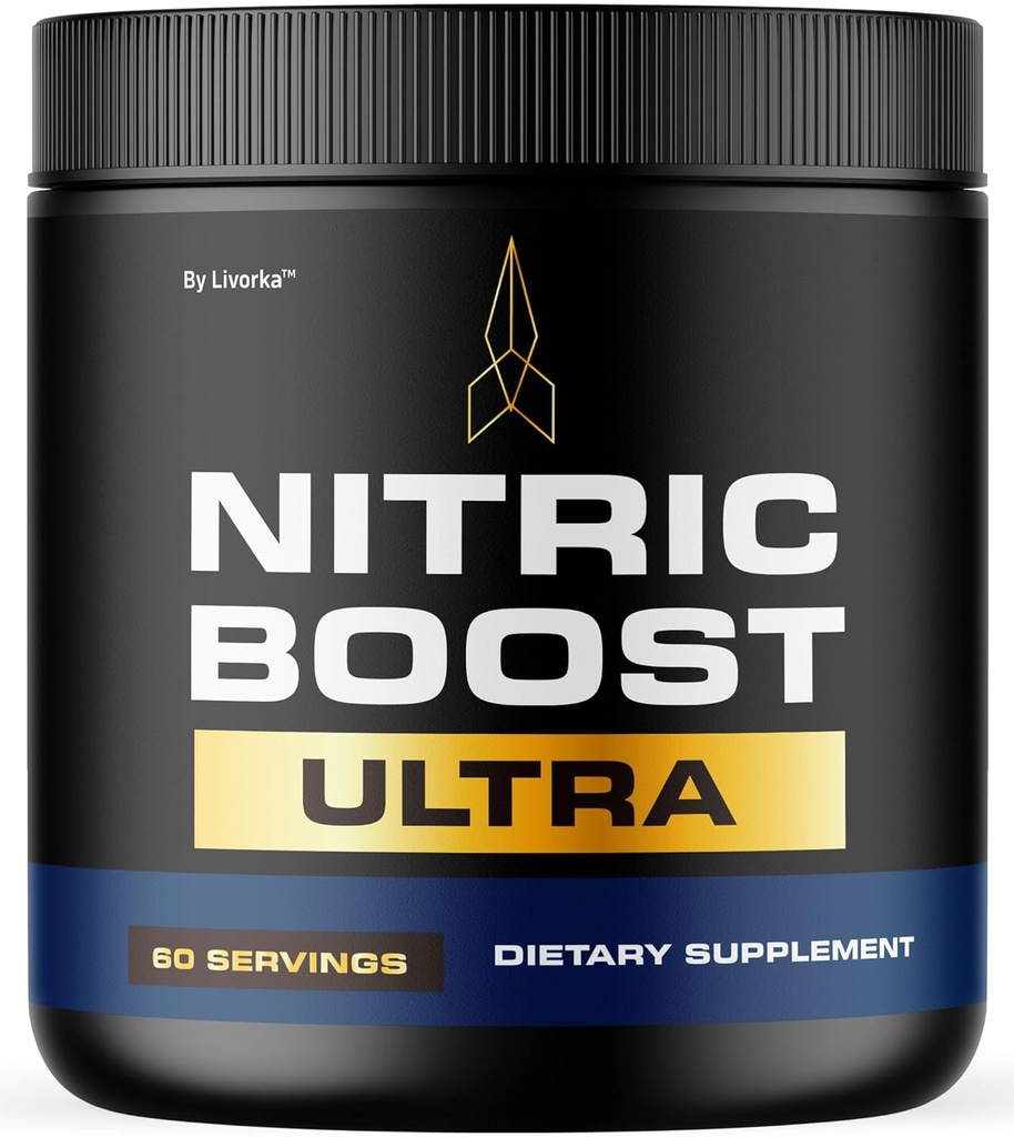 LIVORKA Nitric Boost - Nitric Boost Ultra Purple Powder meestele, NitricBoostUltra Powder, Boost Energy and Support Active Lifestyles, 60 Servings 1 kuu