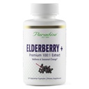 Paradiisi maitsetaimed Elderberry koos tsingiekstraktiga, toetab keha looduskaitseid, Super Potent, Ultra Pure, Vegan, Non GMO, Gluteenivaba, 60 taimekapslit