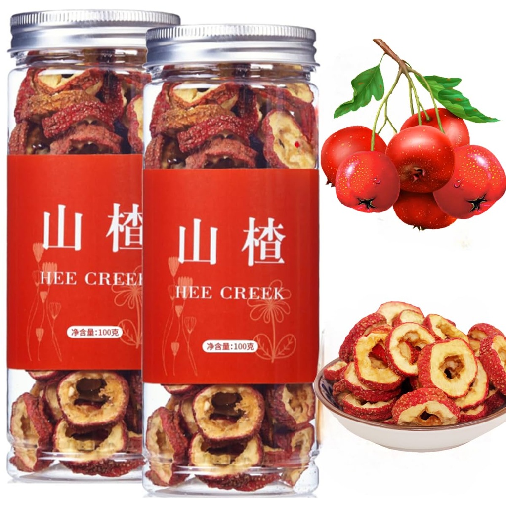 Hee Creeki viirpuu marjatee 山楂 Seedless Dried Hawthorn Slices 7.06oz / 200g Sun-Dried Hawthorn Slices, Tee Infusioon, Looduslikult kuivatatud marjaviilud, 无