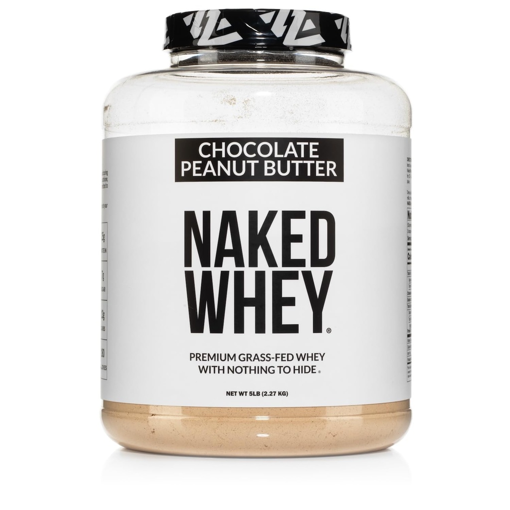 NAKED Whey Chocolate Maapähklivõi Roht Fed vadakuvalgu pulber, GMO-d pole, soja ja gluteenivaba, abi kasv ja taastumine - 52 serveerimist