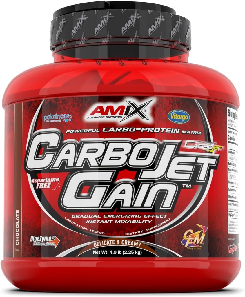 Amix CarboJet Gain - 4,96 naela - šokolaadimaitse
