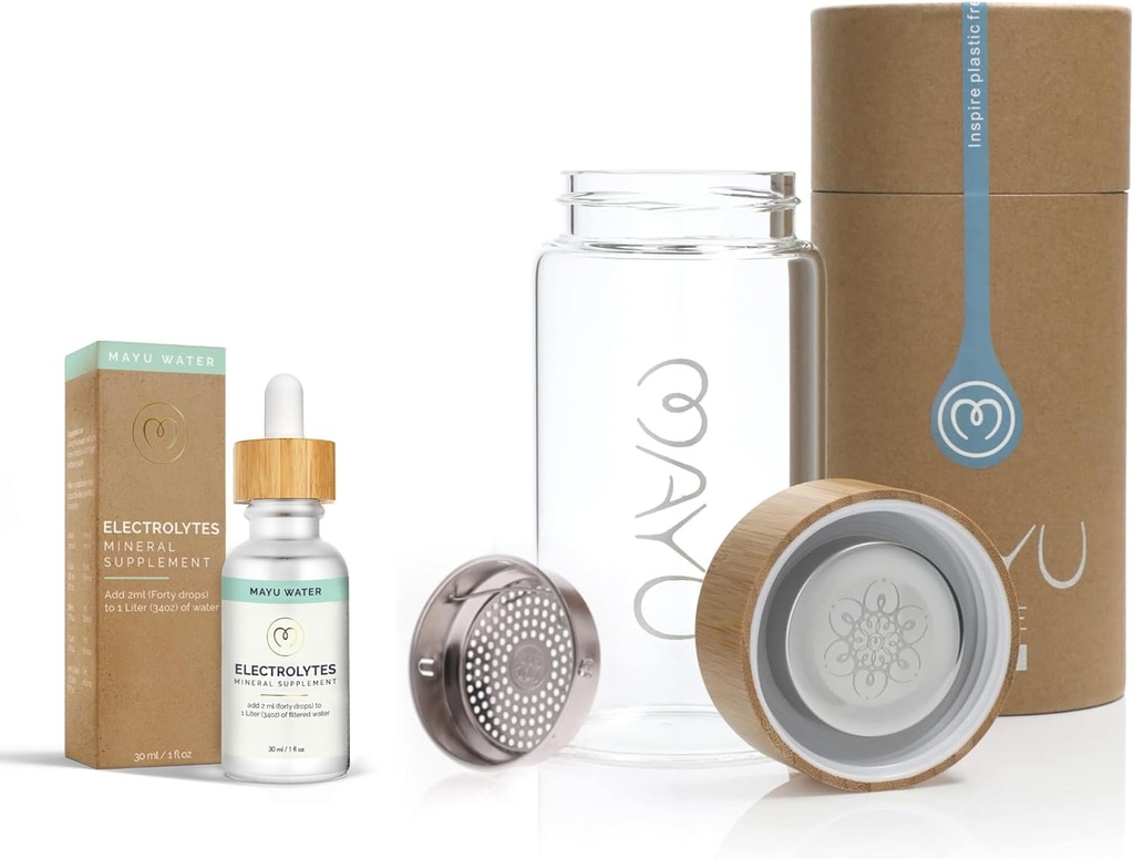 MAYU elektrolüütiline veetilgad + 0,5L veepudel Bamboo Lid | Electro Spirit Bundle